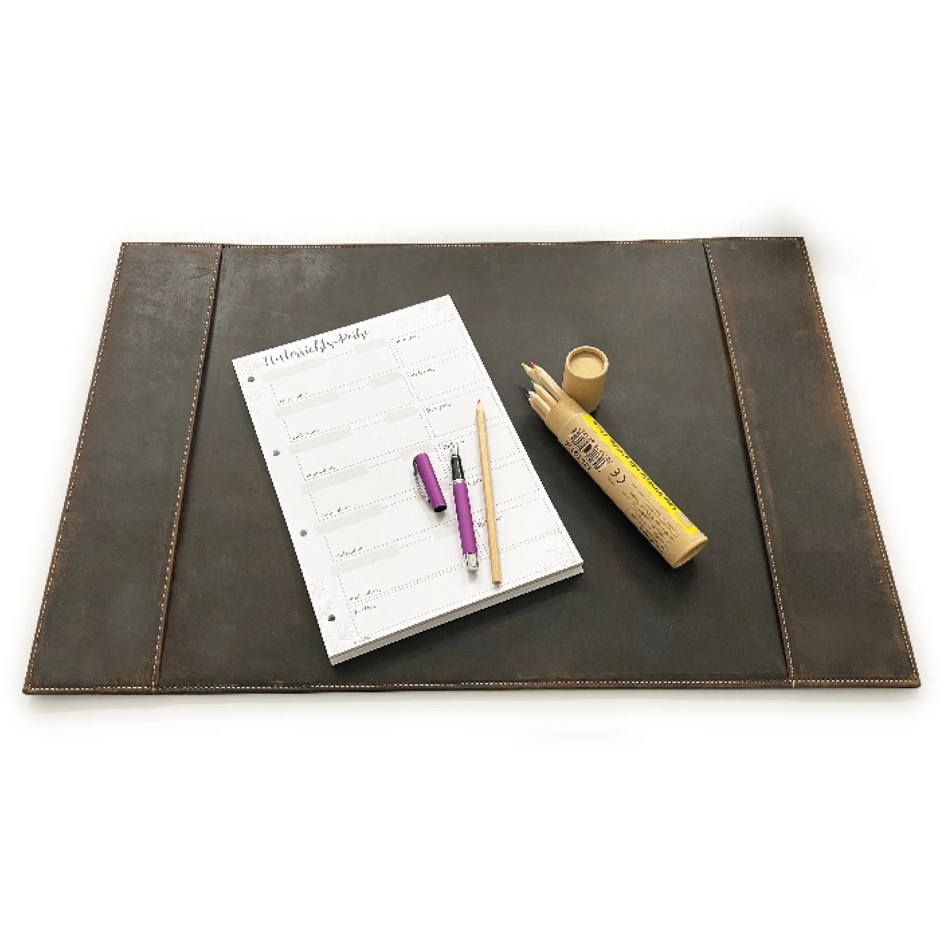 Schreibtisch-Unterlage aus Sattelleder, ranger-antik