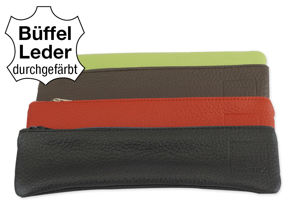 Aufspann-Stiftmäppchen aus Leder, für A5 und A4 Aufspann-Stiftmäppchen aus Leder, für A5 und A4
