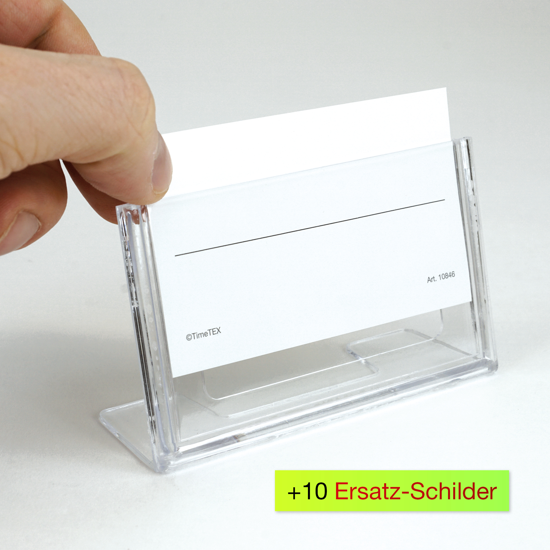 TimeTEX Set Namensschild-Aufsteller, 10-tlg.