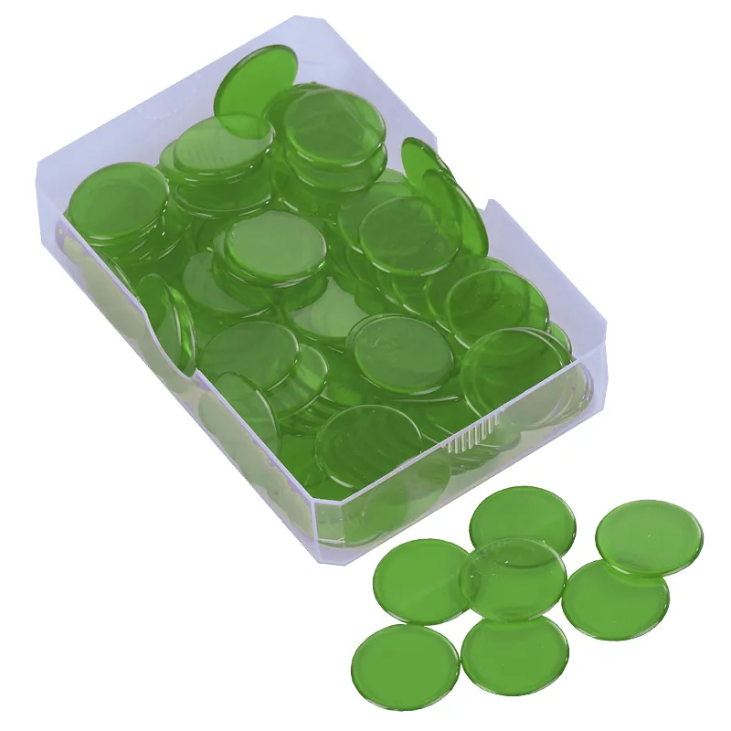 Kunststoff Plättchen transparent, einfarbig, 100 Stück in Box