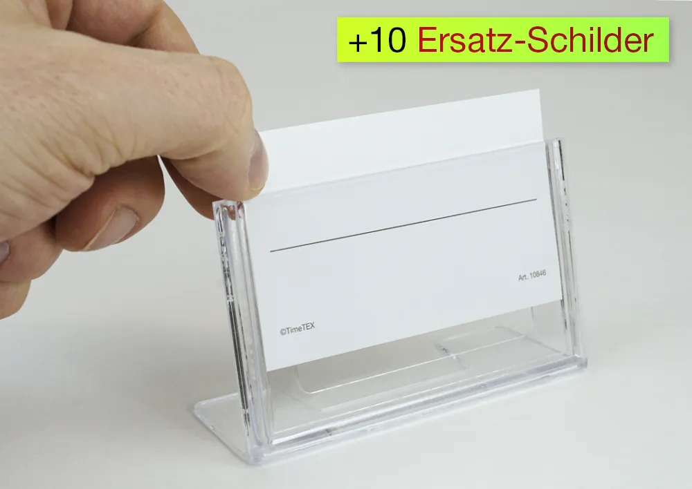 TimeTEX Set Namensschild-Aufsteller, 10-tlg.