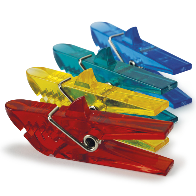 TimeTEX Magnet-Kunststoff-Klammern "Haifisch", 4-tlg., ca. 6 cm TimeTEX Magnet-Kunststoff-Klammern "Haifisch", 4-tlg., ca. 6 cm