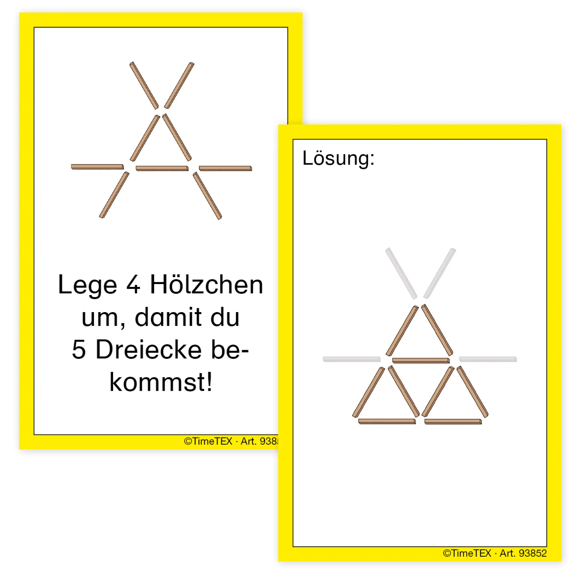 Holz-Stäbchen-Spiel im Etui