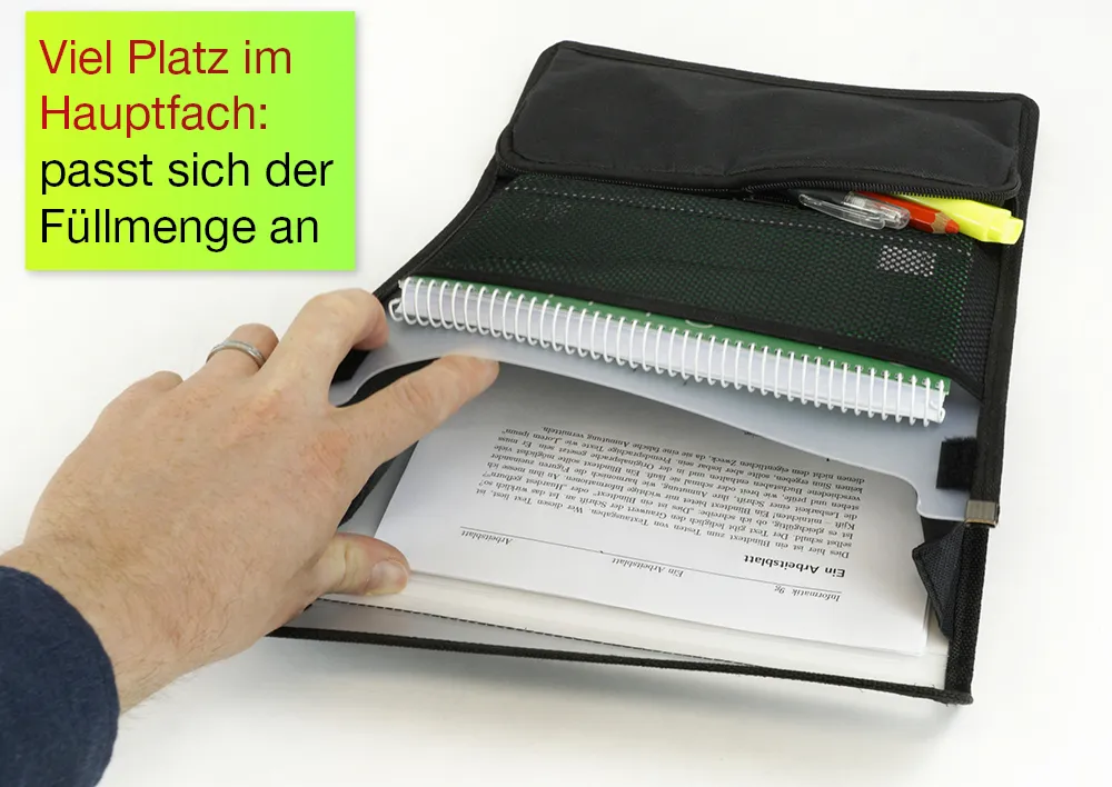Tascheneinsatz A4 mit Netz und Stiftmäppchen