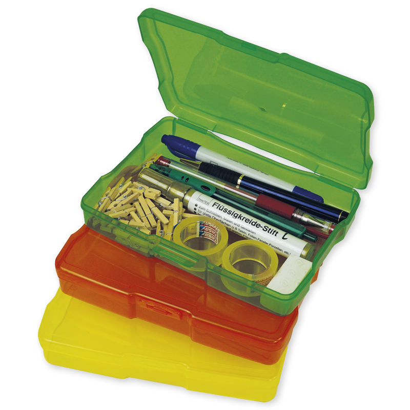 TimeTEX Set Farb-Boxen mit Klappdeckel, transparent, 3-tlg. TimeTEX Set Farb-Boxen mit Klappdeckel, transparent, 3-tlg.