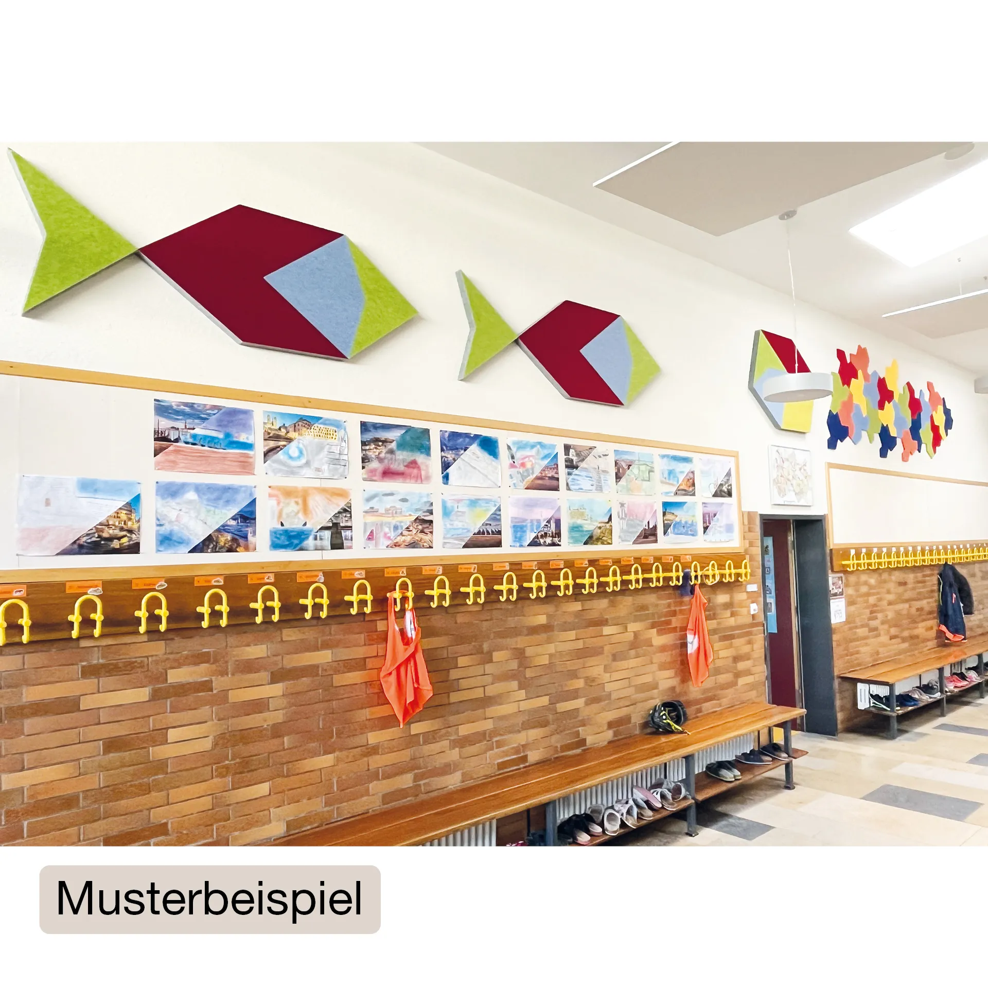 Schallabsorber Silentstar "4 Fische", 117x40 cm, 20-tlg.