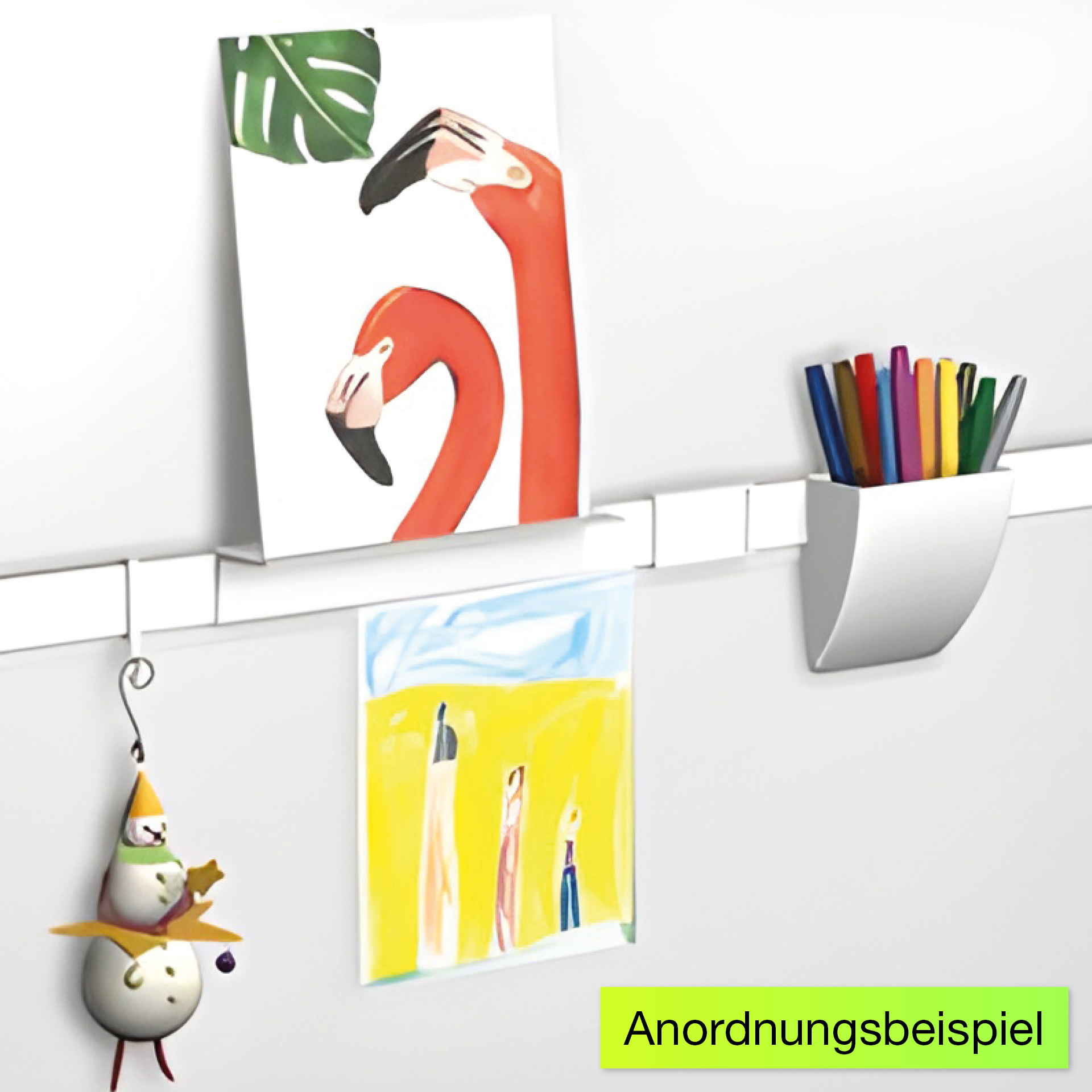 Info-Leiste mit Befestigungs-Material, 100 cm, weiß Info-Leiste mit Befestigungs-Material, 100 cm, weiß