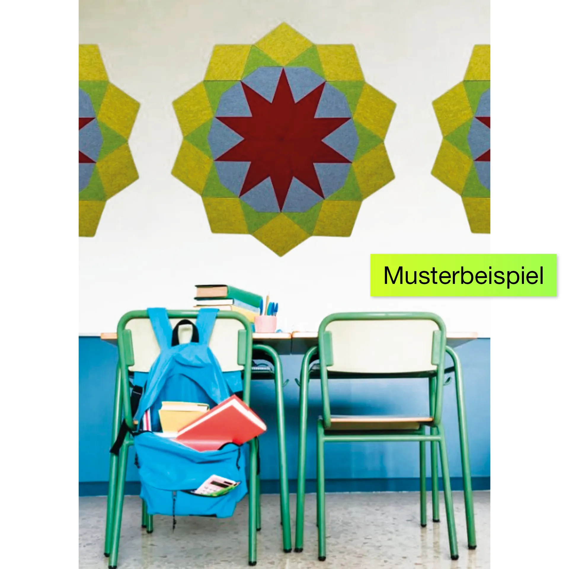 Schallabsorber Silentstar "Sonne", 123x129 cm, 40-tlg.
