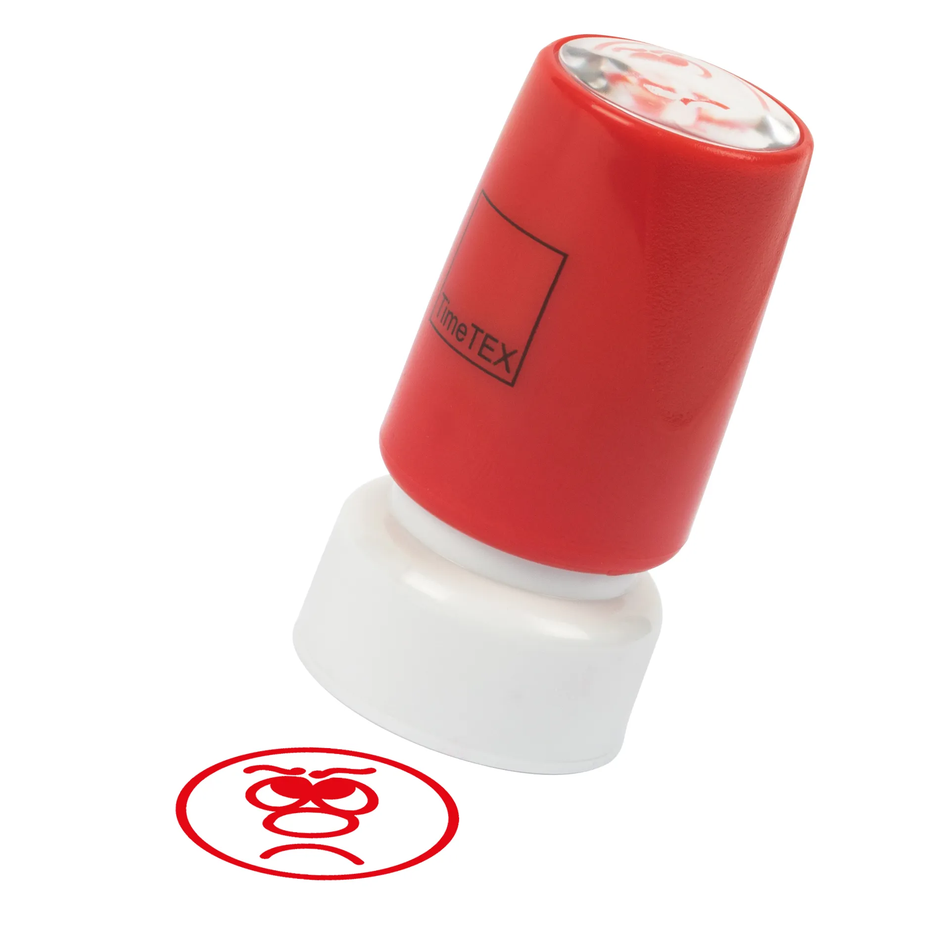 Siebdruck-Stempel "Perpetuum", "Gesicht traurig"