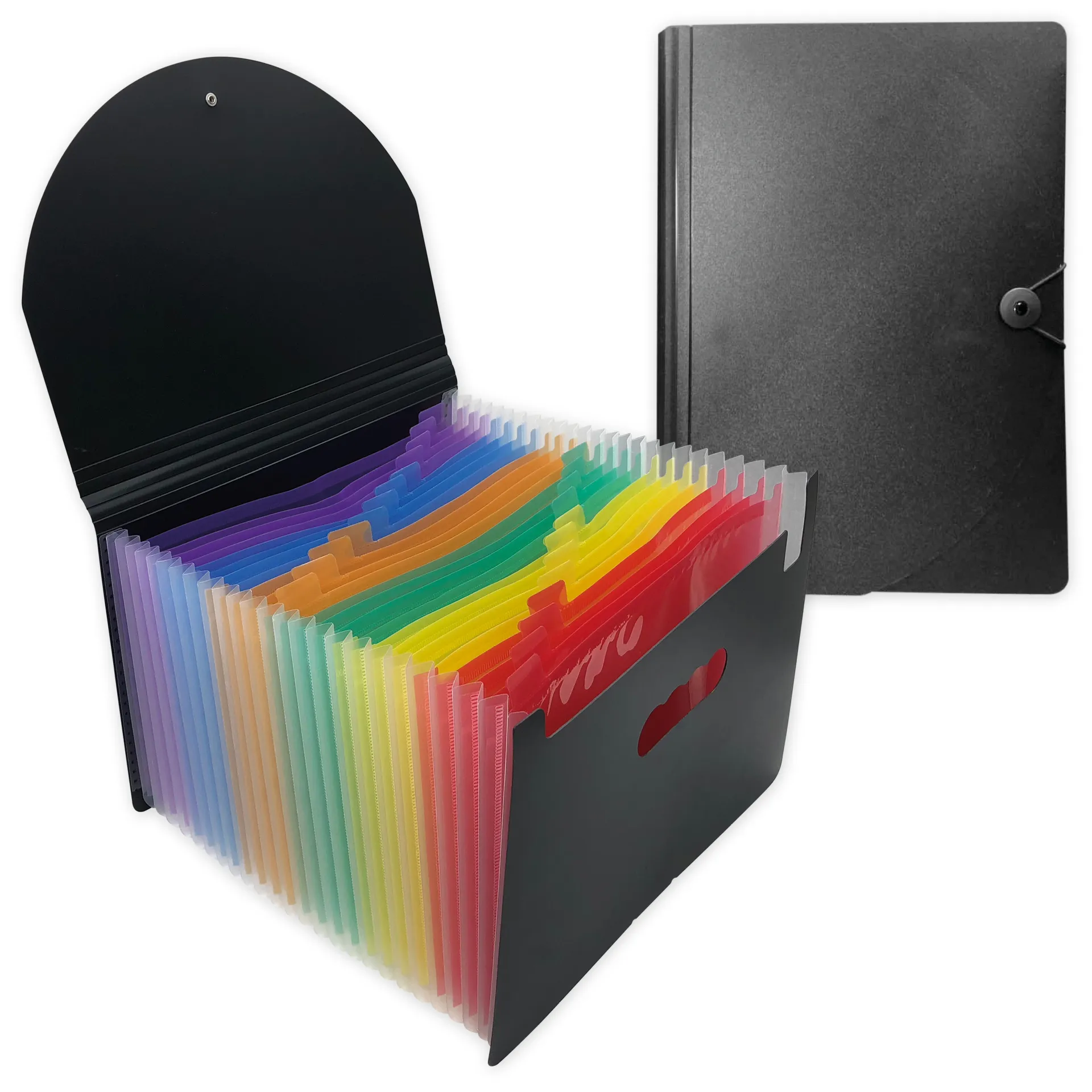 Steh-Fächermappe A4-Plus XXL mit Verschluss-Gummi, 25 Fächer