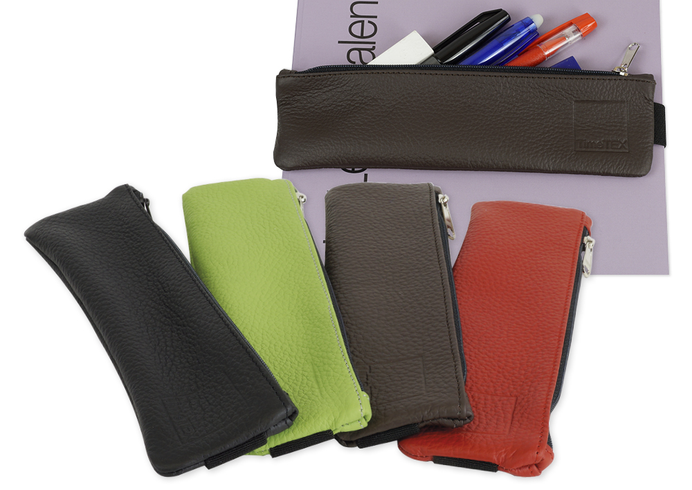 Aufspann-Stiftmäppchen aus Leder, für A5 und A4 Aufspann-Stiftmäppchen aus Leder, für A5 und A4