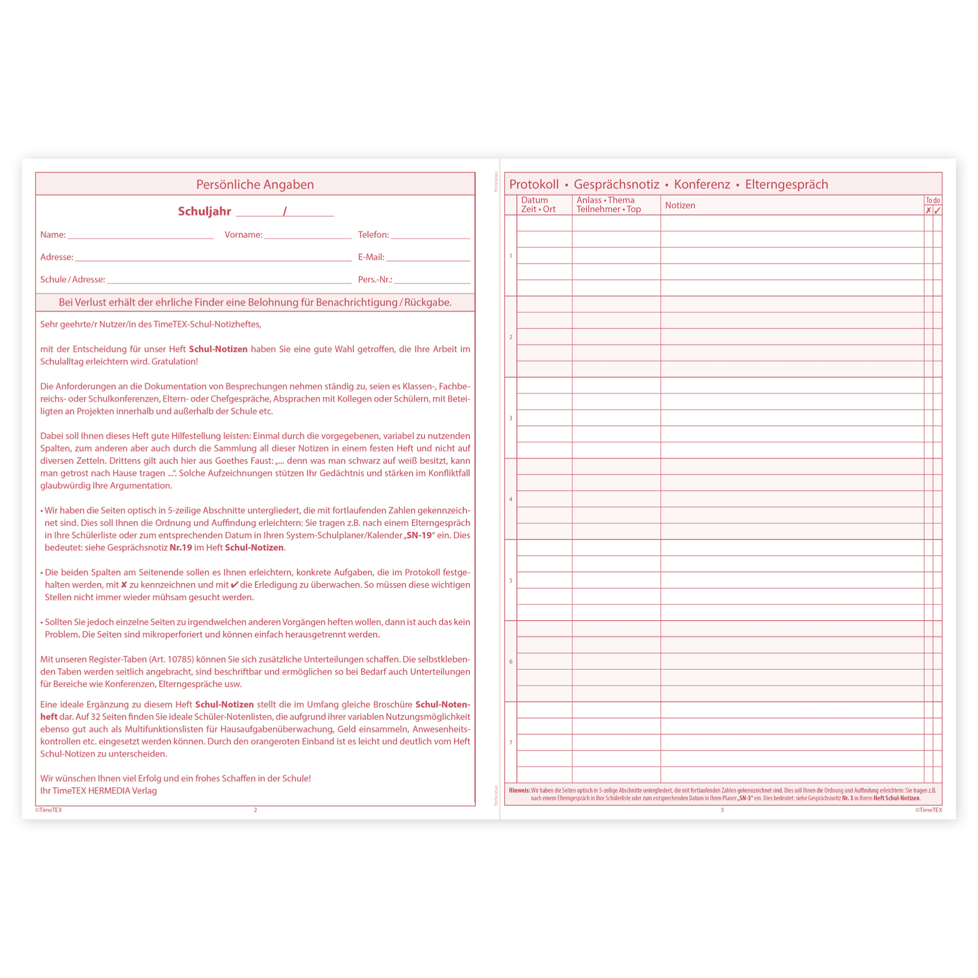 TimeTEX Heft Notizen A5 