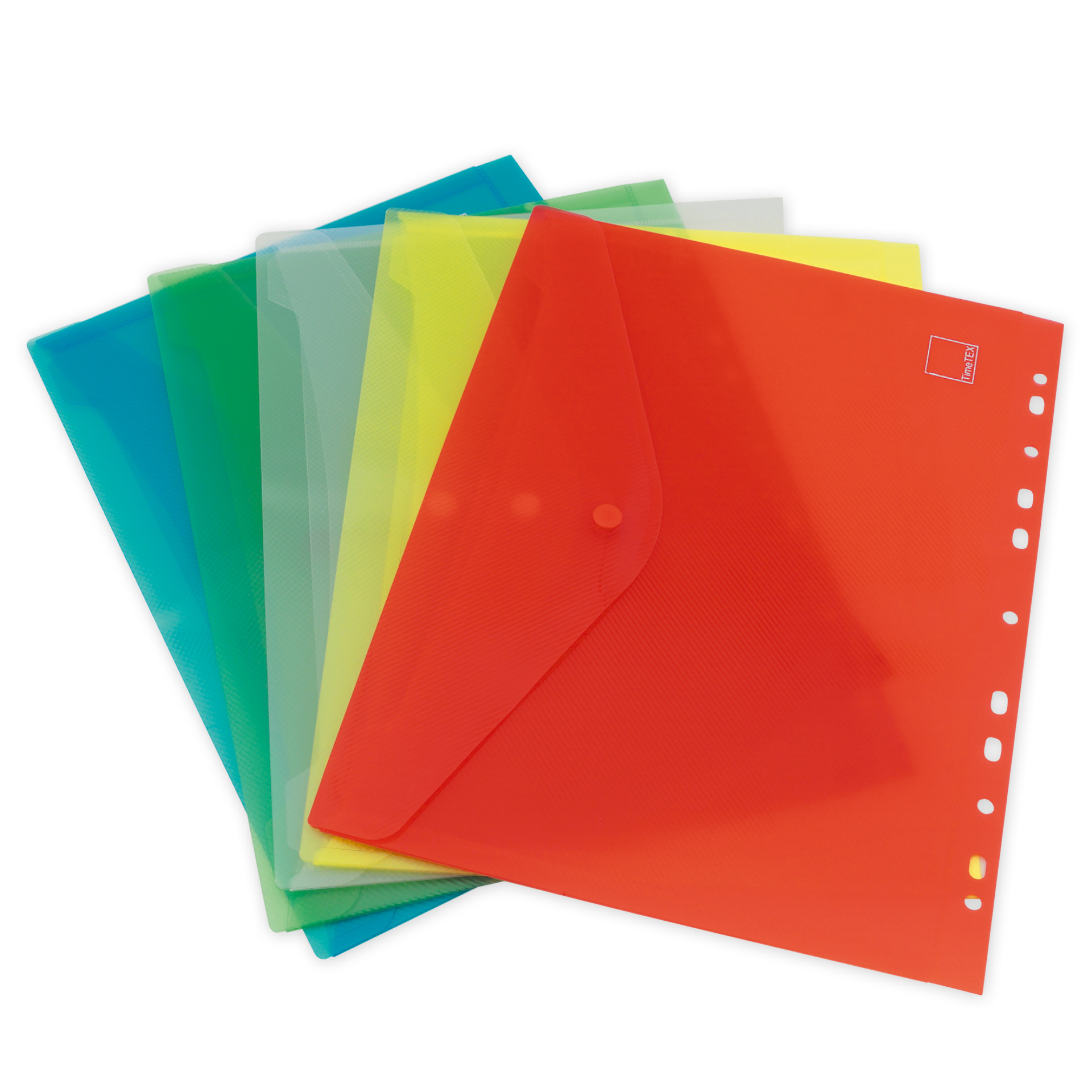 Set Dokumentenmappe A4 zum Abheften, 5-tlg., farbsortiert