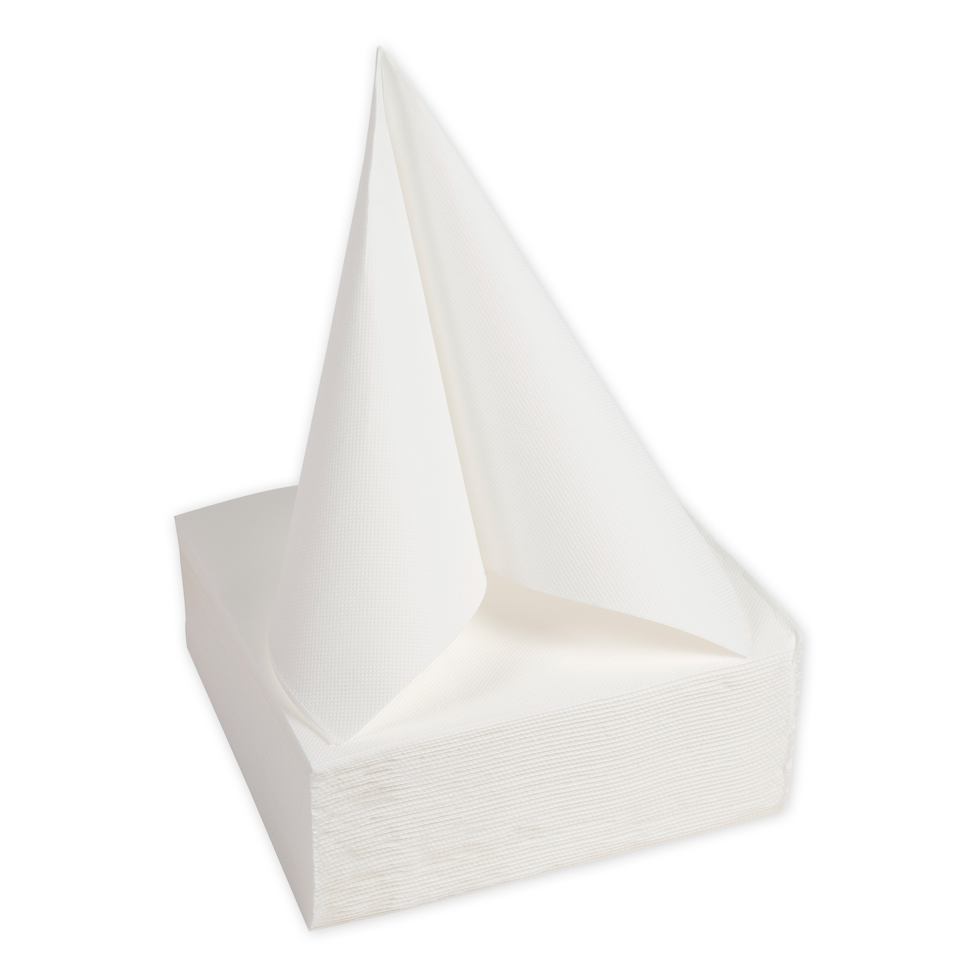 Set Cocktail-Servietten weiß, 2-lagig, 20x20 cm, 50 Stück