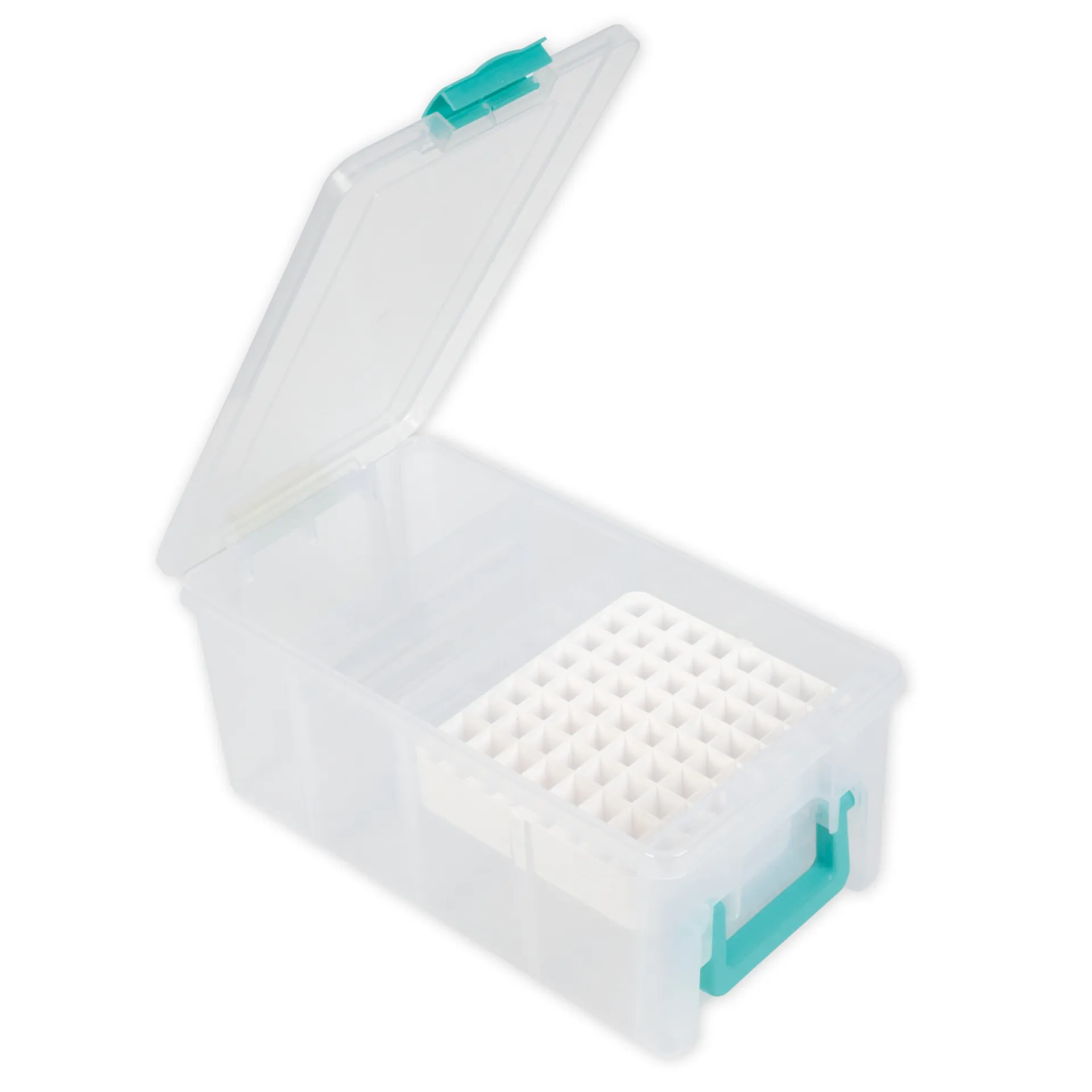 TimeTEX Klappdeckel-Box mit Stifte-Einsatz, transparent