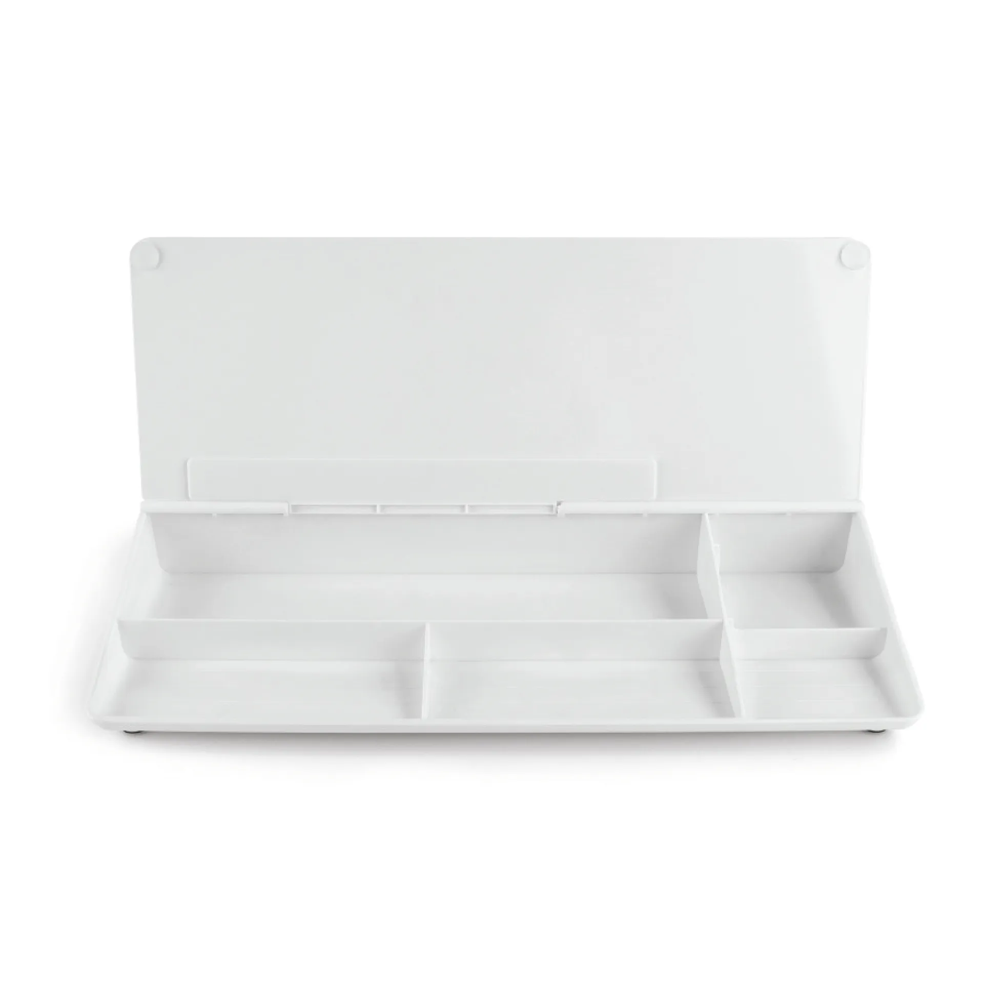 Tisch-Organizer mit beschriftbarer Glasoberfläche, weiß