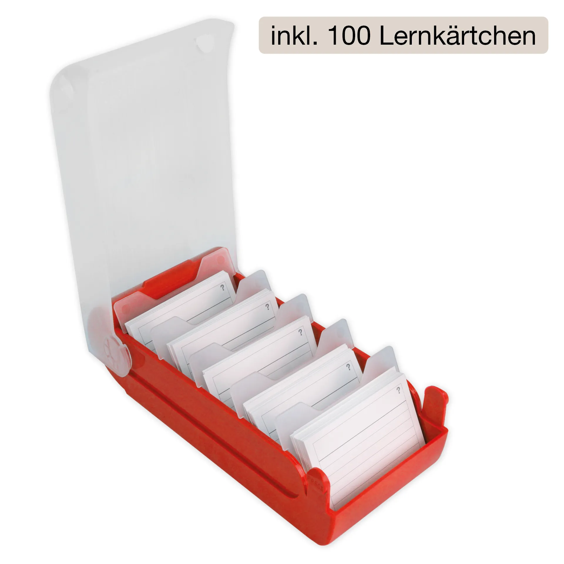 Lernbox A8 Kunststoff mit 100 Lernkärtchen
