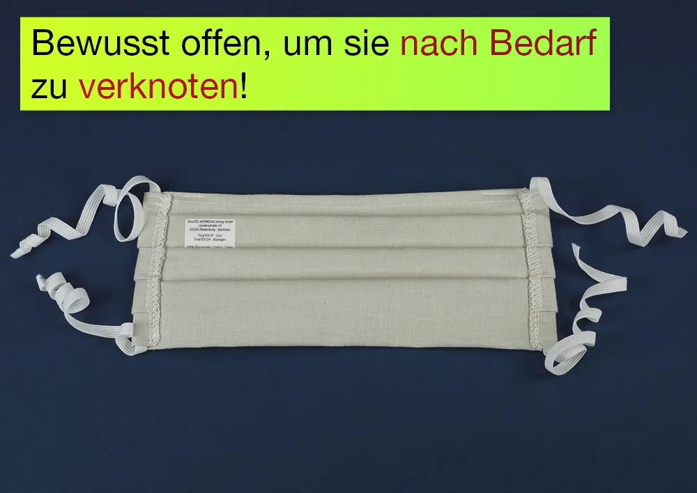 Alltags-Gesichts-Maske aus Baumwoll-Stoff „Flexigröße“