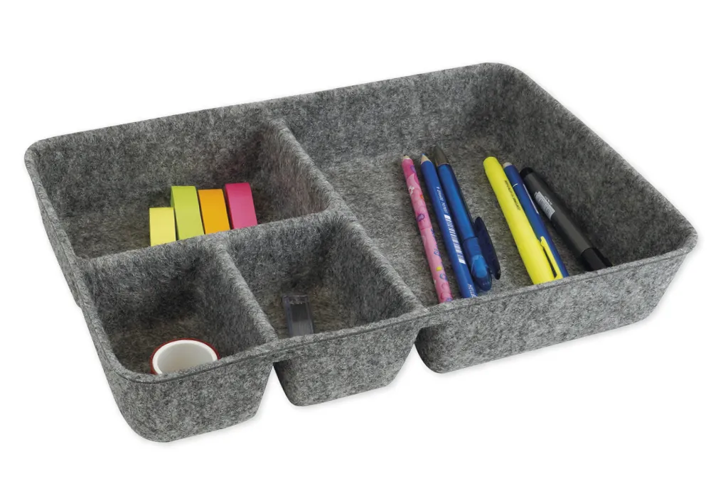 Tisch-Organizer "Filzi" aus Filz, grau