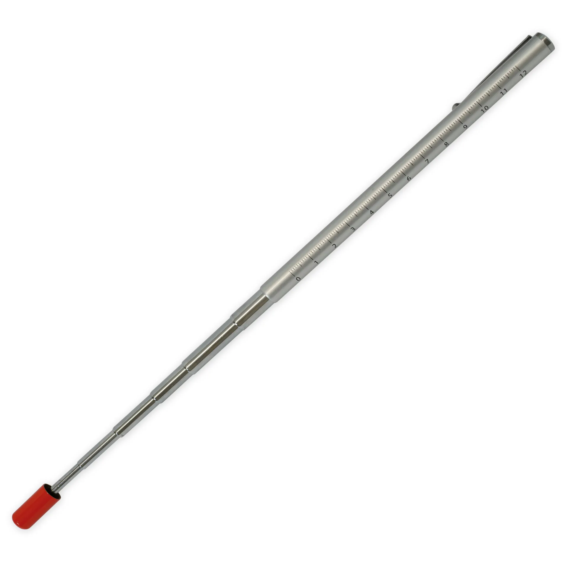 Teleskop-Korrigier-Stift rot mit Clip + 2 Ersatz-Minen