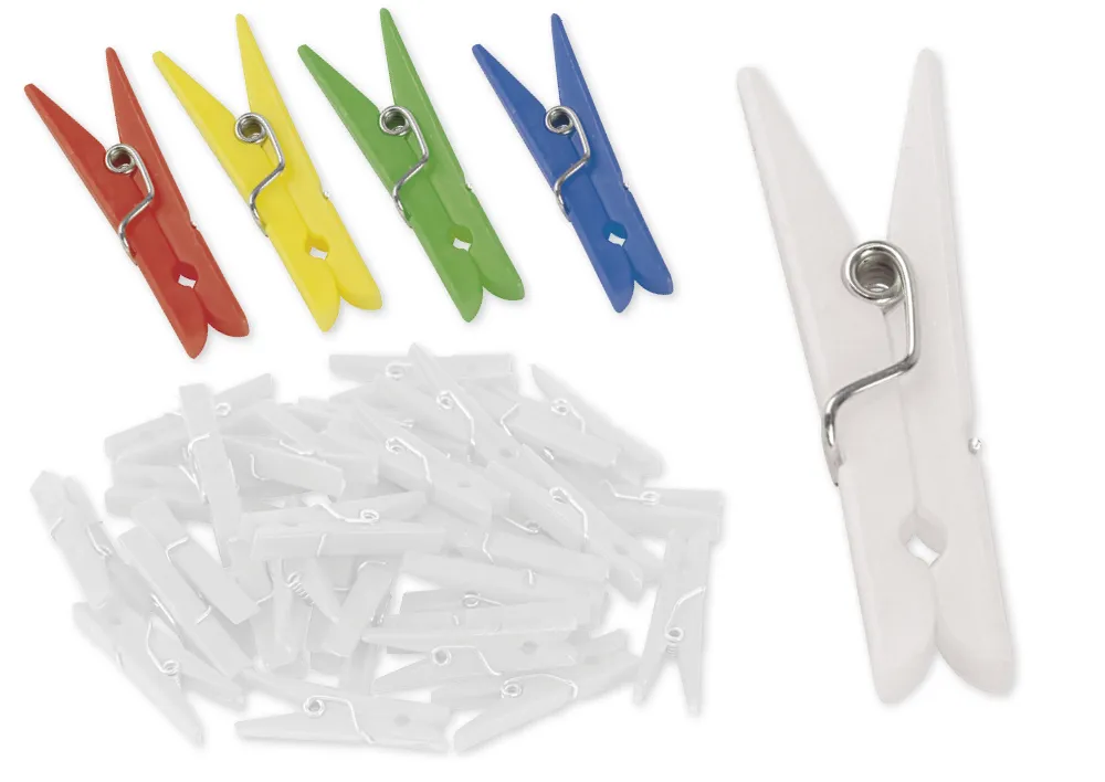 Kunststoff-Klammern 35 mm (für Markierungen), 50 Stück
