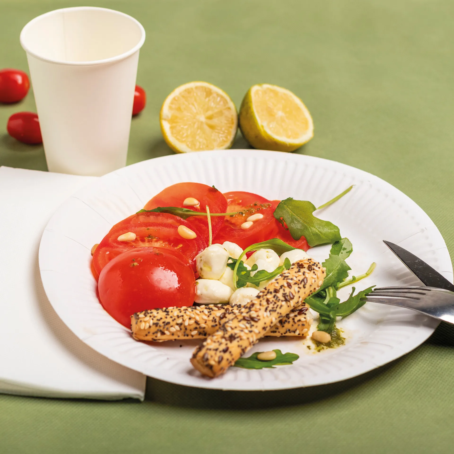 Set Pappteller weiß, 23 cm ø, 50 Stück