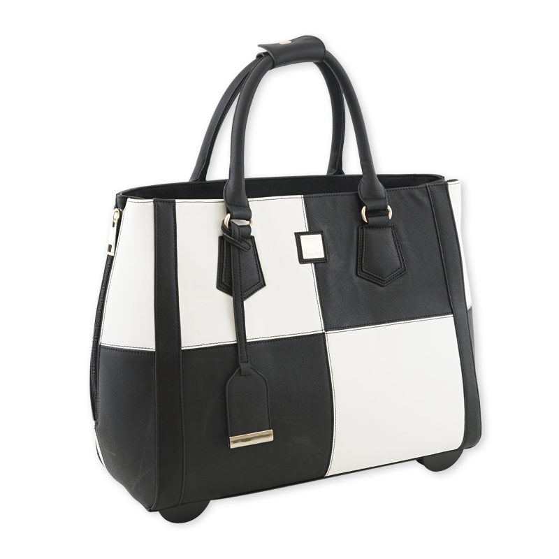 Trolley-Handtasche "Bellissima", schwarz-weiß