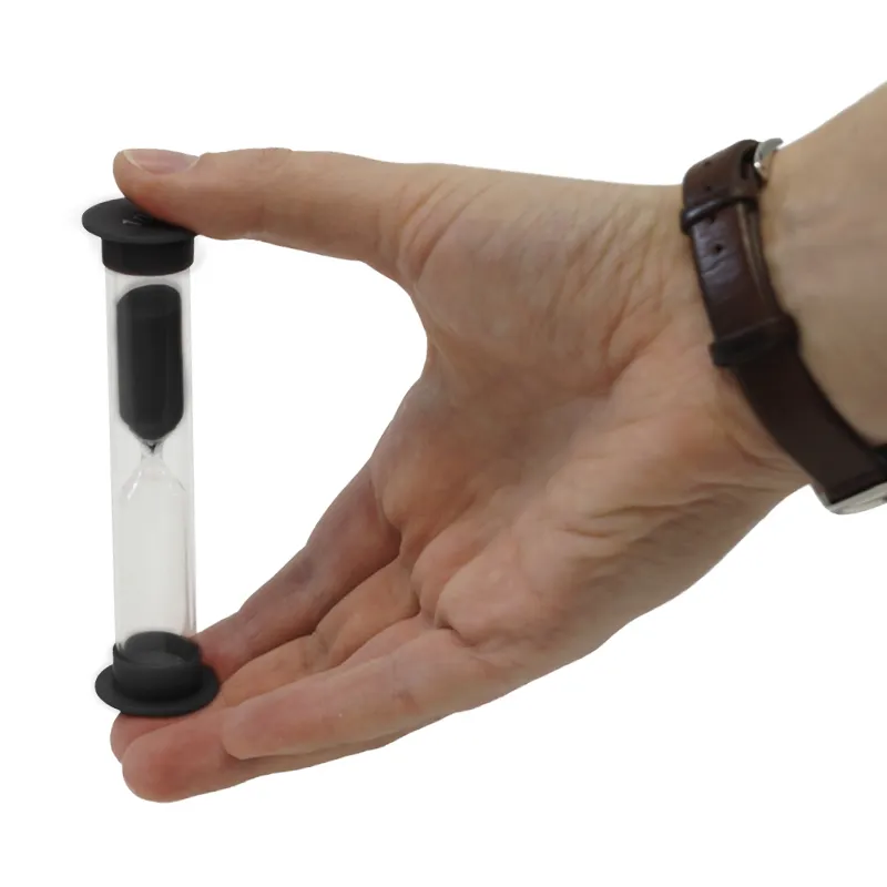 Sanduhren-Set 5-tlg., 10cm hoch, 2,5cm ø "Handwasch-Zeit 30 Sekunden"