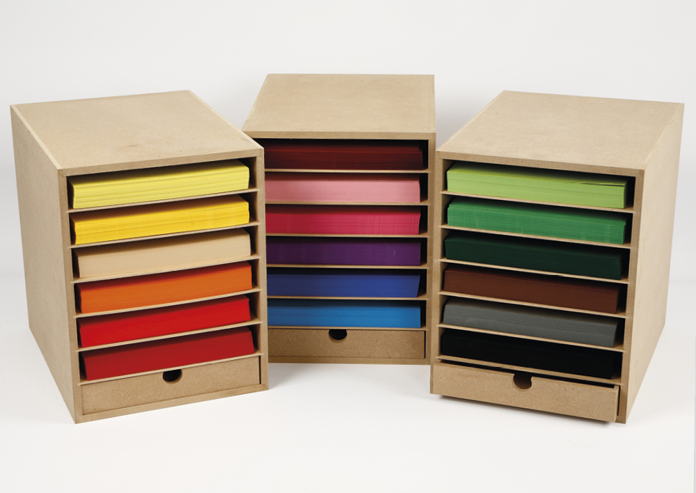 Ablagebox A4 mit 6 Fächer und 1 Schublade Ablagebox A4 mit 6 Fächer und 1 Schublade