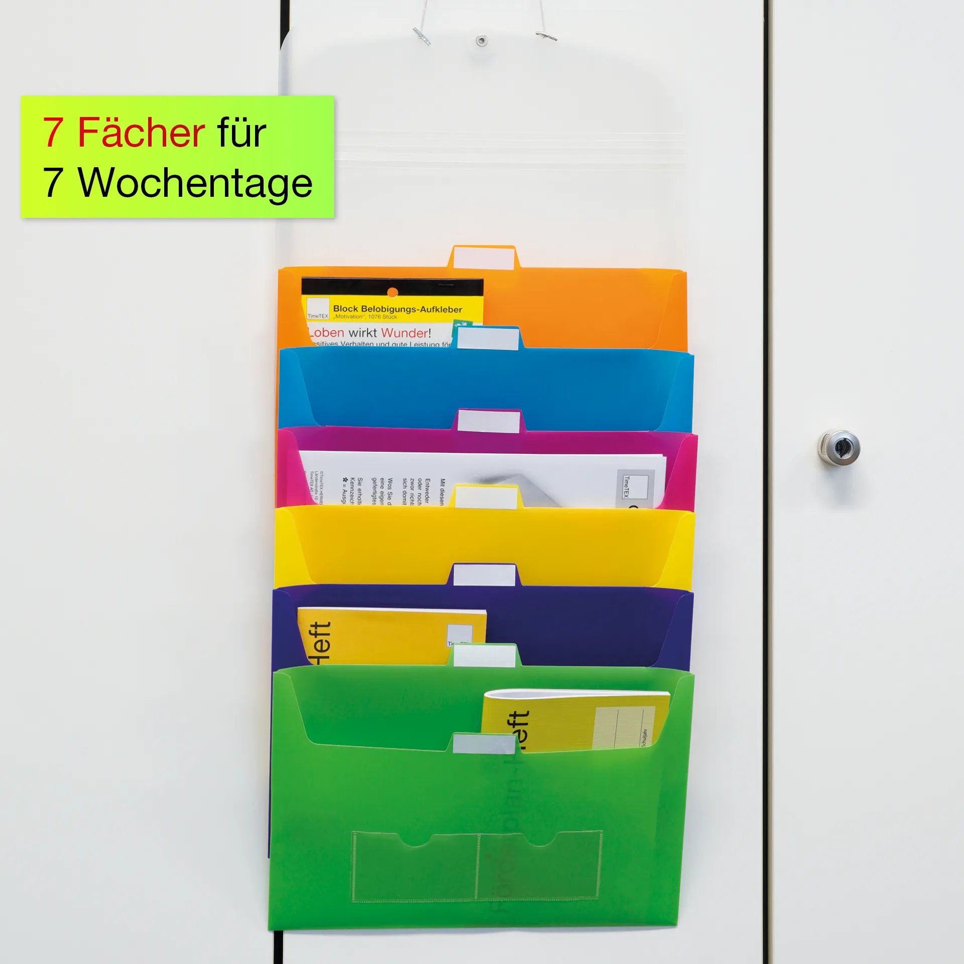 Hänge-Orga-Mappe für A4, 7 Fächer, transparent Hänge-Orga-Mappe für A4, 7 Fächer, transparent