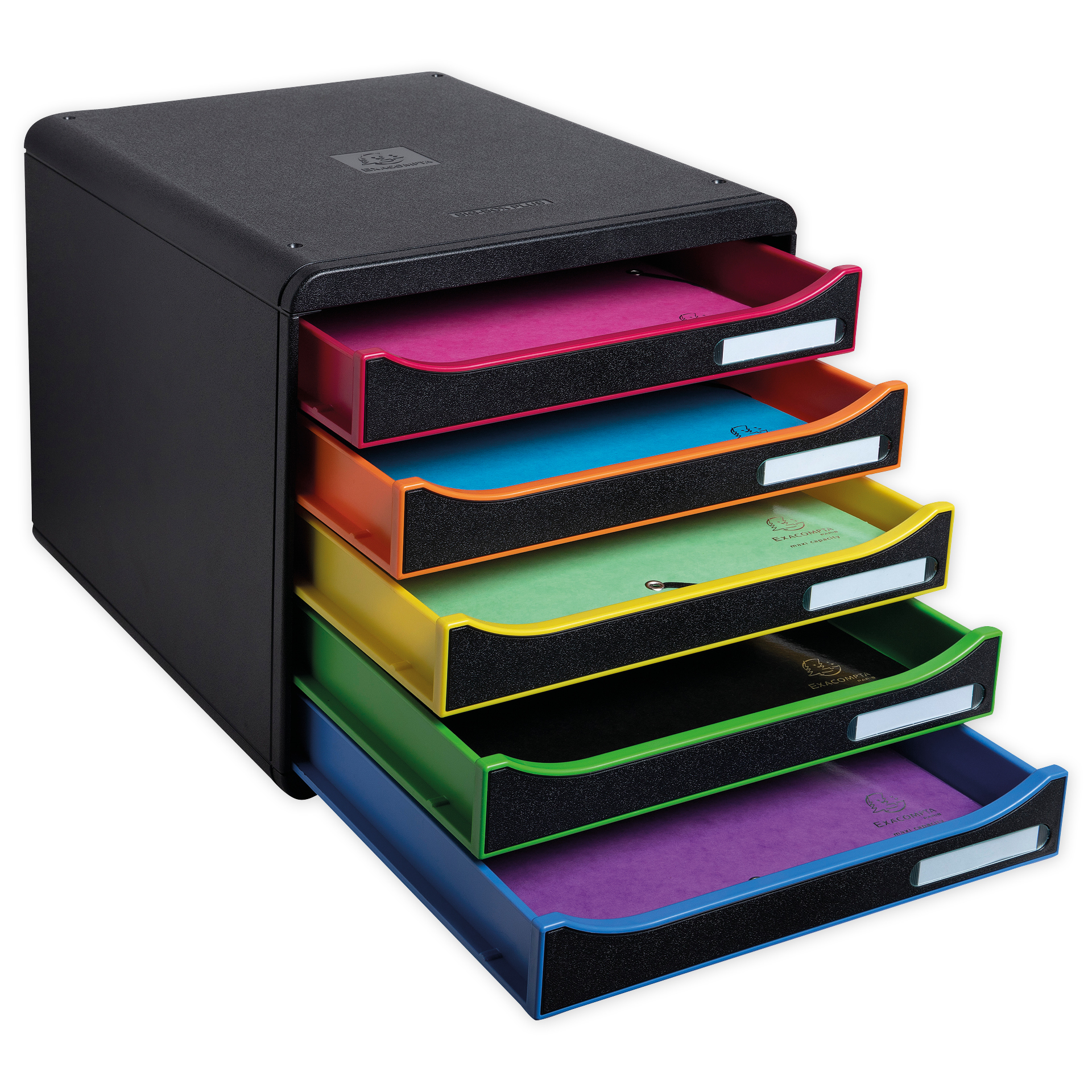 Schubladen-Box A4 "Regenbogen", Kunststoff mit 5 Schüben Schubladen-Box A4 "Regenbogen", Kunststoff mit 5 Schüben
