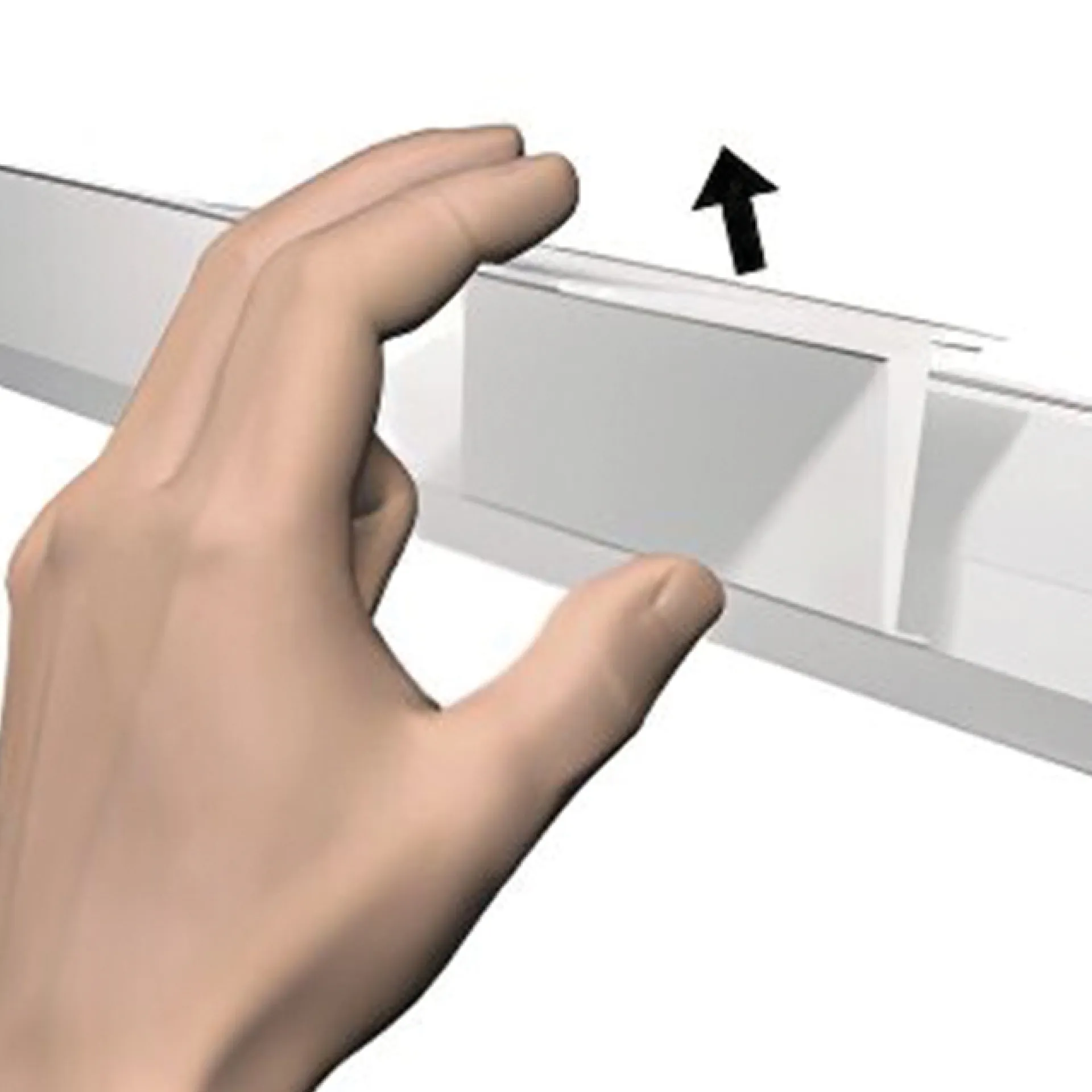 Ablage-Brett für Info-Leiste, weiß, 1 Stück