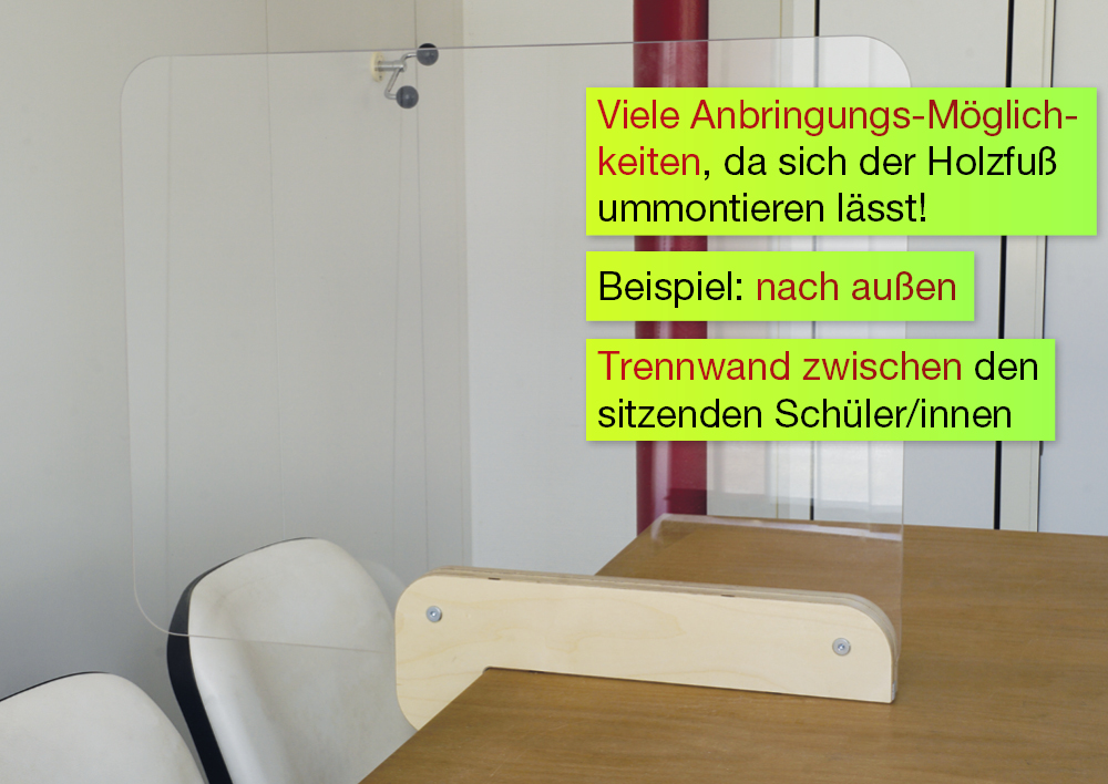 Hygiene-Schutzwand Flexaform für Tische, transparent Hygiene-Schutzwand Flexaform für Tische, transparent