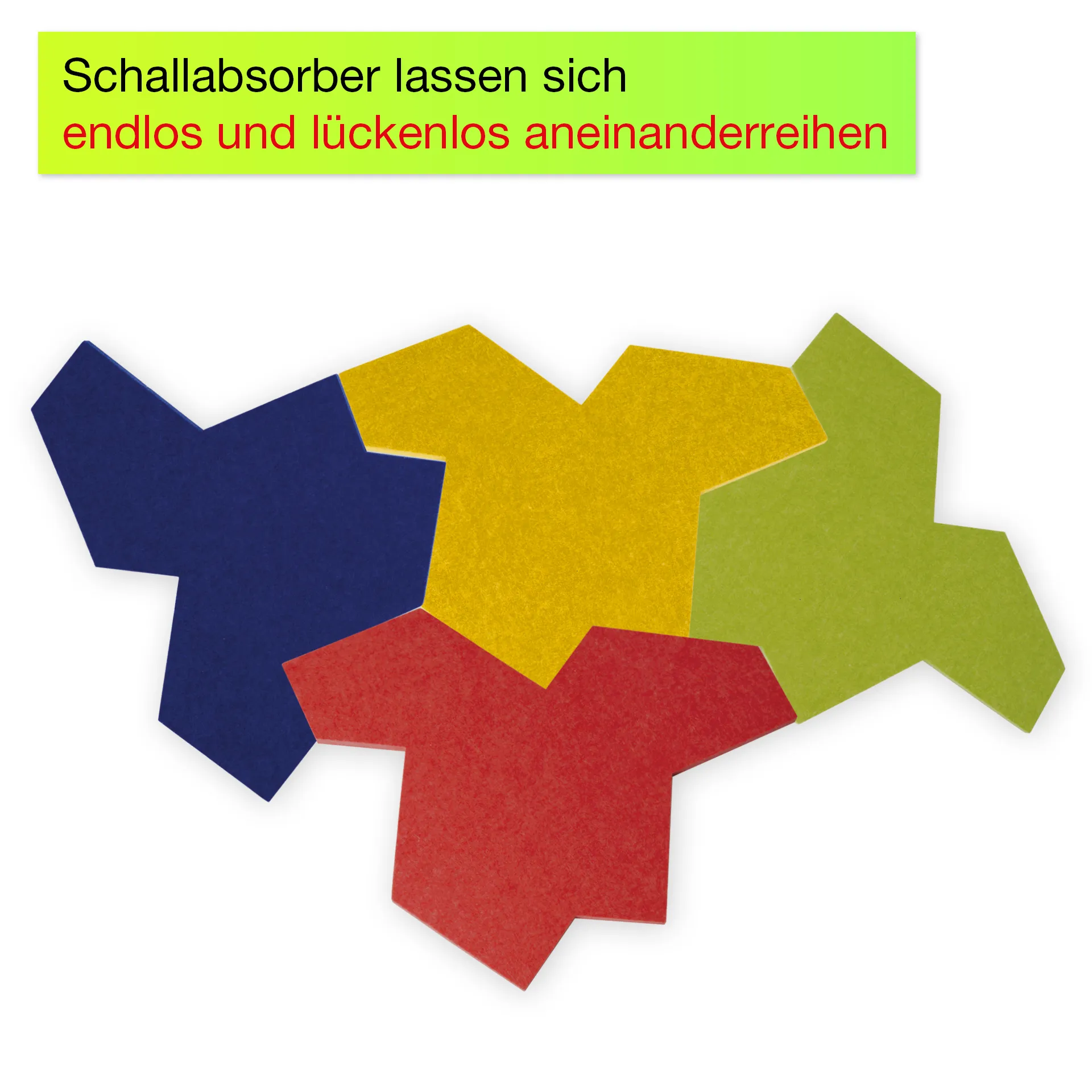Schallabsorber "EinStein" 4-farbig, 12 Stück
