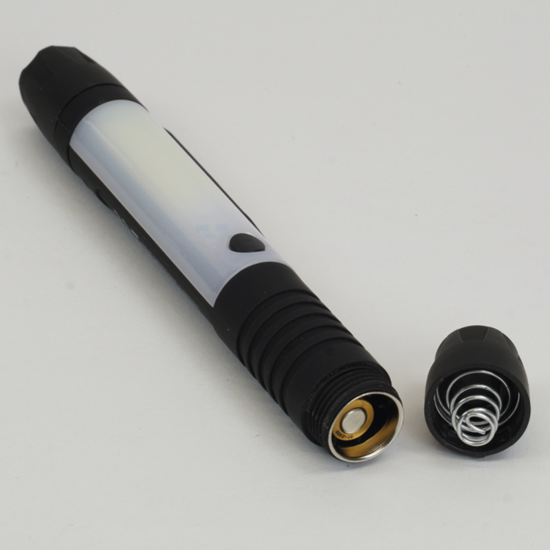 LED-Taschenlampe mit Leselicht, 17 cm lang, 2 cm ø