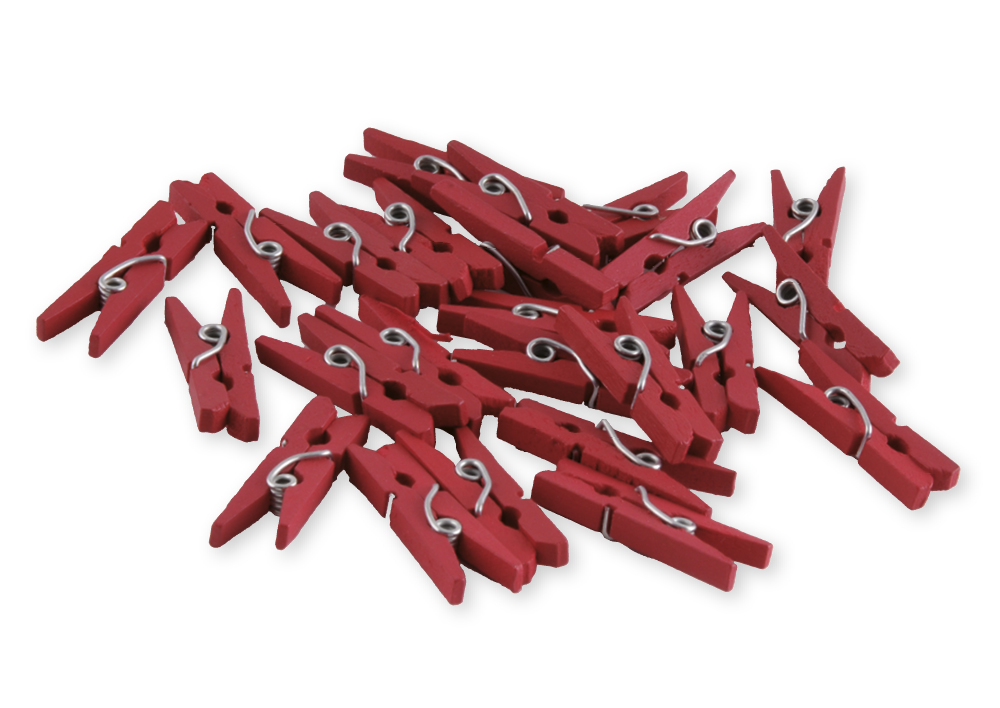 Holz-Klammern 25 mm, 50 Stück Holz-Klammern 25 mm, 50 Stück