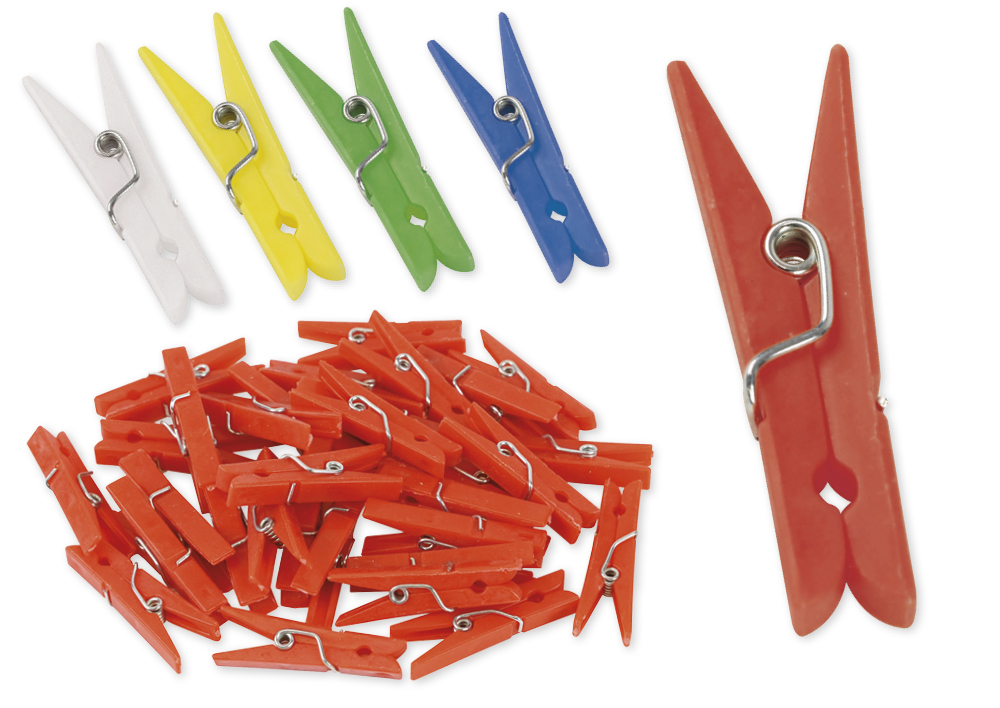 Kunststoff-Klammern 35 mm (für Markierungen), 50 Stück Kunststoff-Klammern 35 mm (für Markierungen), 50 Stück