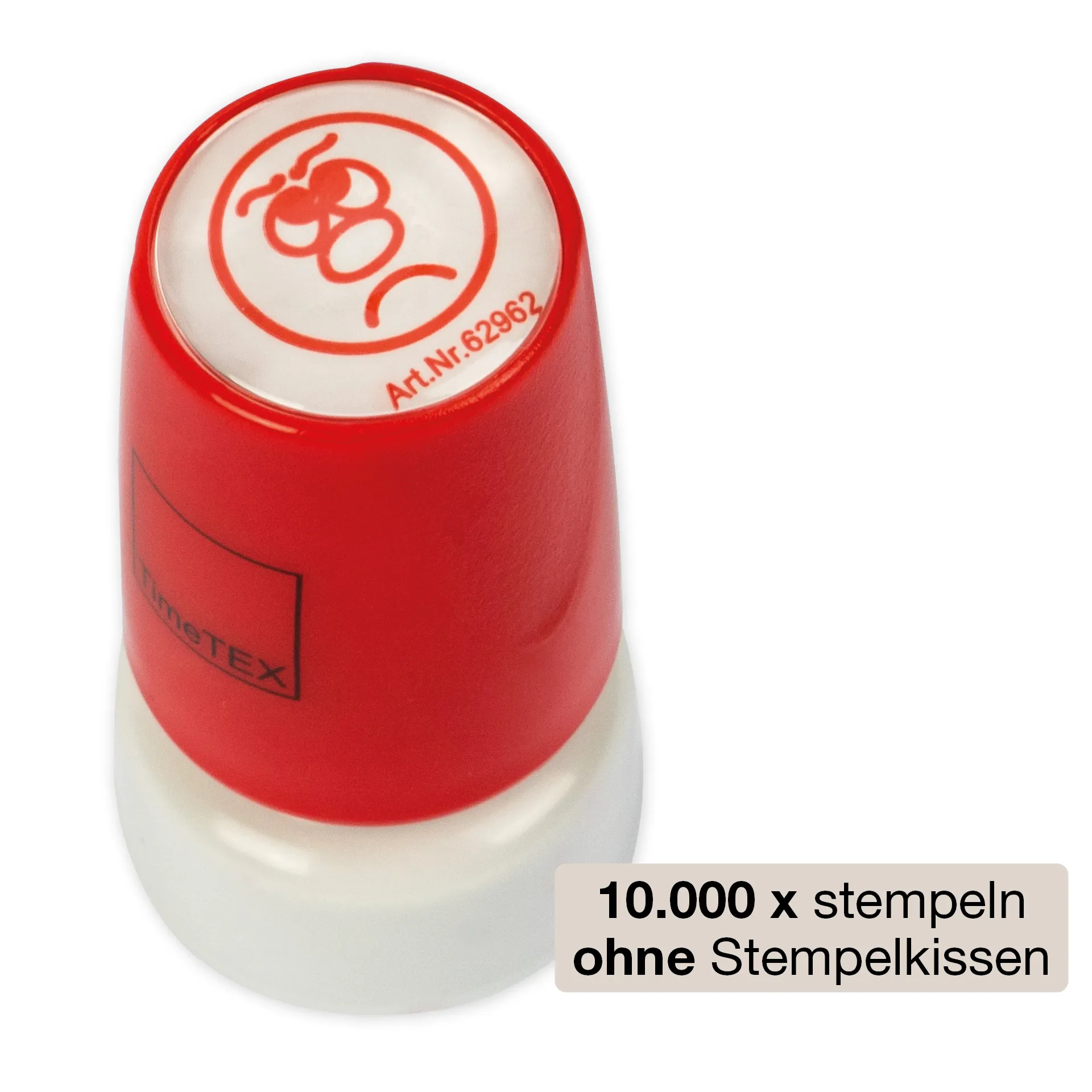 Siebdruck-Stempel "Perpetuum", "Gesicht traurig"